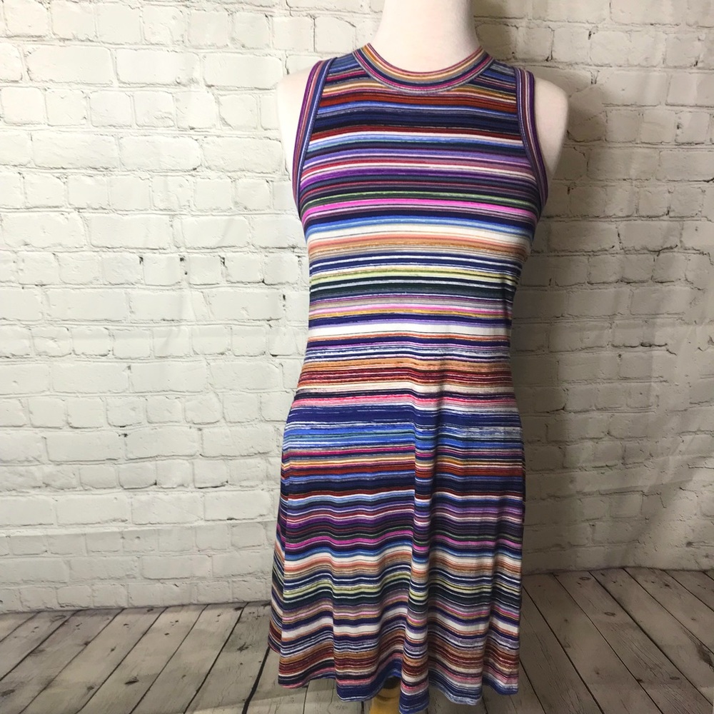 Karen Kane lined striped tank dress